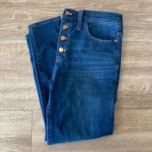 Madewell 10” High Rise Skinny Jean Button Front Edition
